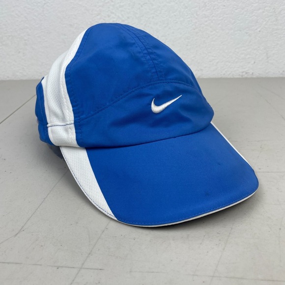 Vintage Nike Featherlight Hat Tailwind Cap Hat Blue Fit Dry Running LIghtweight - Picture 1 of 11